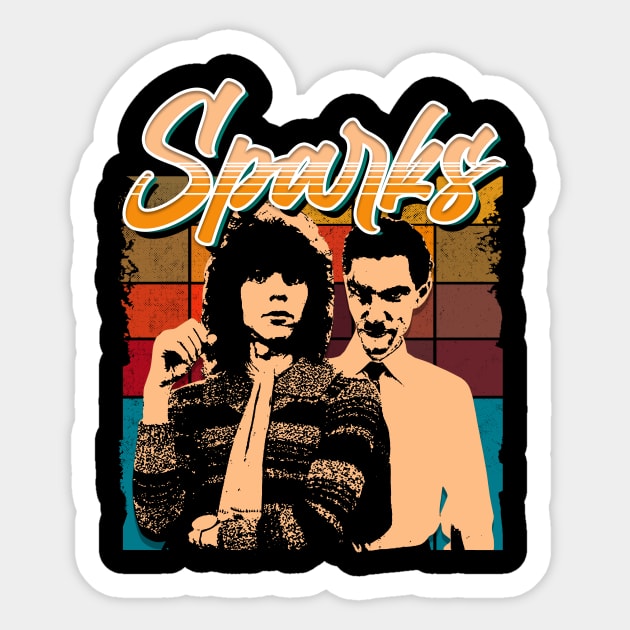 Mens Womens Sparks Vintage Look Fan Design Sticker by MuscularRobot